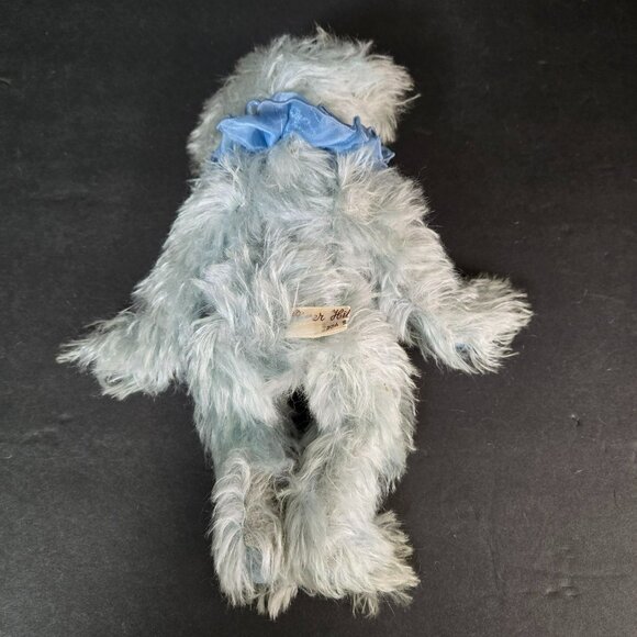 River Hills Bears by Edda Seiple - Blue Mohair Jointed Bear Ruffle Collar 11" - Picture 7 of 12